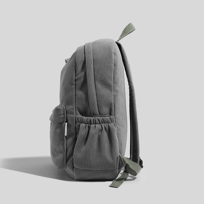 Herren Cord Rucksack – Weicher Stoffrucksack mit großem Stauraum & verstellbaren Trägern, ideal für Schule, Arbeit & Reisen