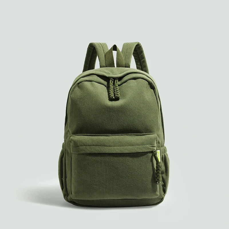 Herren Cord Rucksack – Weicher Stoffrucksack mit großem Stauraum & verstellbaren Trägern, ideal für Schule, Arbeit & Reisen