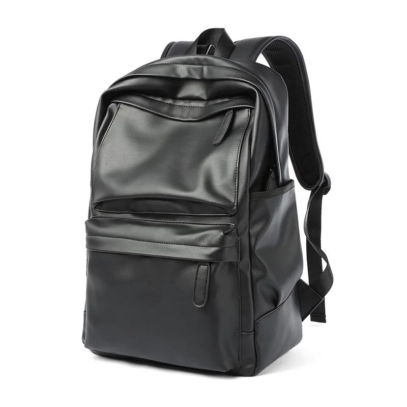 Herren Rucksack aus PU-Leder | Moderner Laptop-Rucksack mit wasserabweisendem Design