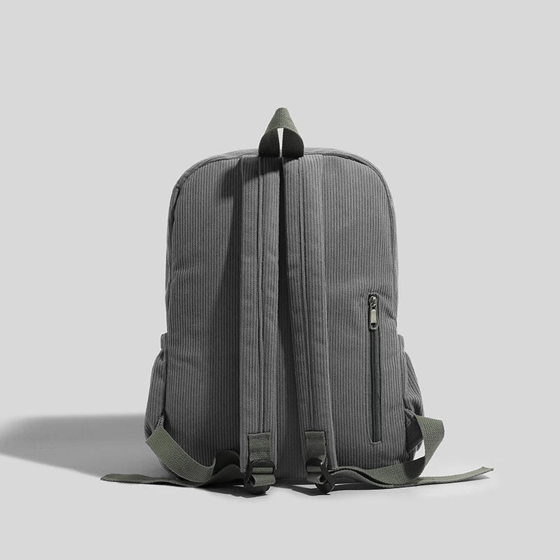 Herren Cord Rucksack – Weicher Stoffrucksack mit großem Stauraum & verstellbaren Trägern, ideal für Schule, Arbeit & Reisen