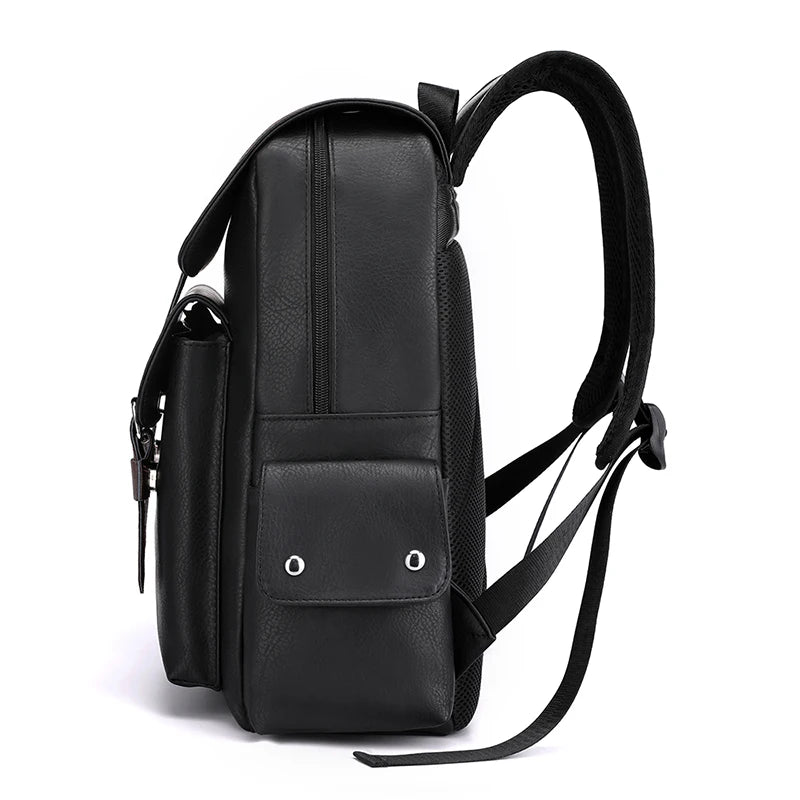 Herren Rucksack aus PU-Leder | Großer Laptop- & Freizeitrucksack im Vintage-Stil