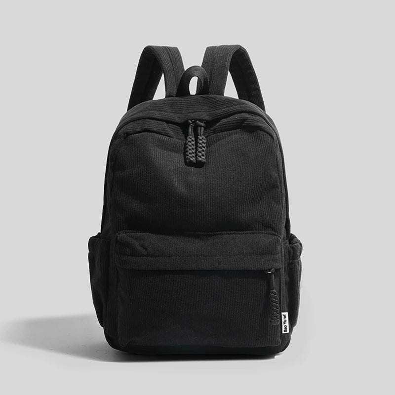 Herren Cord Rucksack – Weicher Stoffrucksack mit großem Stauraum & verstellbaren Trägern, ideal für Schule, Arbeit & Reisen