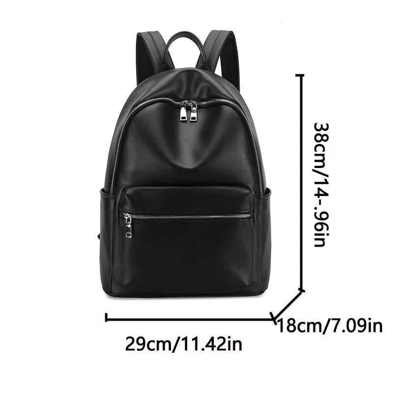 Moderner Damen Rucksack aus weichem PU-Leder | Stilvoller City- & Reiserucksack mit großem Stauraum