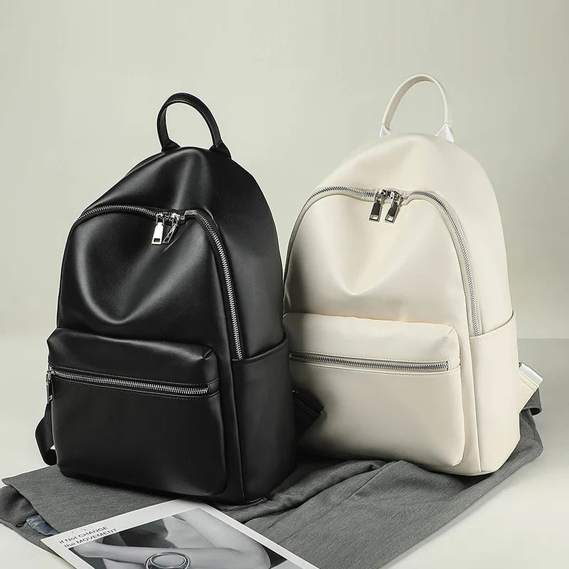 Moderner Damen Rucksack aus weichem PU-Leder | Stilvoller City- & Reiserucksack mit großem Stauraum