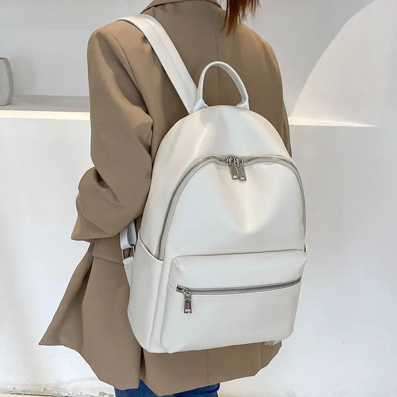 Moderner Damen Rucksack aus weichem PU-Leder | Stilvoller City- & Reiserucksack mit großem Stauraum