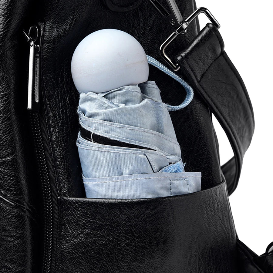 Eleganter Damen Rucksack aus weichem PU Leder | Anti-Diebstahl-Design & Schultertasche in einem | Stylischer Alltags- & Reisebegleiter