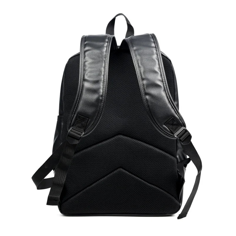 Herren Rucksack aus PU-Leder | Moderner Laptop-Rucksack mit wasserabweisendem Design