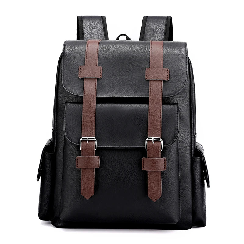 Herren Rucksack aus PU-Leder | Großer Laptop- & Freizeitrucksack im Vintage-Stil