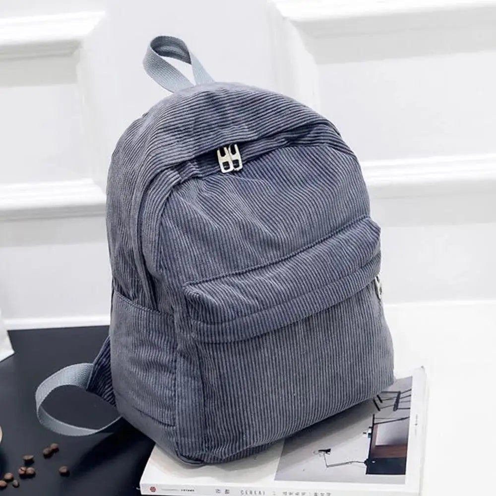 Damen Cord Rucksack – Weicher Stoffrucksack in modernem Design, ideal für Schule, Reisen & Alltag