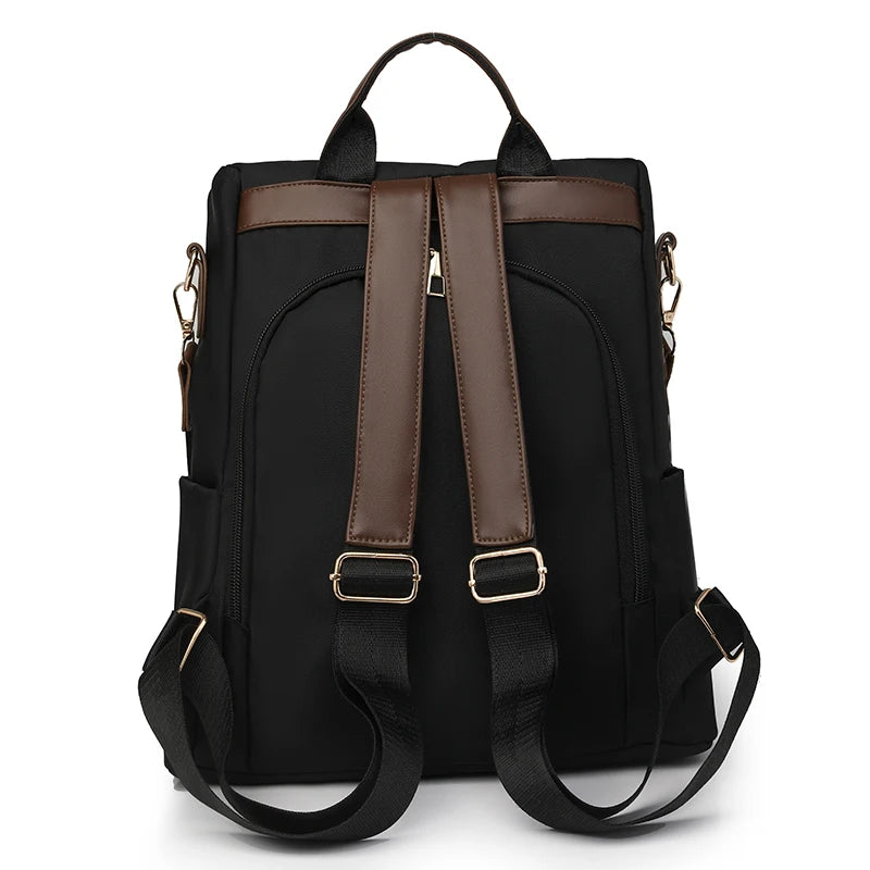 Damen Rucksack mit Anti-Diebstahl-Funktion | Leichter Nylon-Rucksack mit großem Stauraum